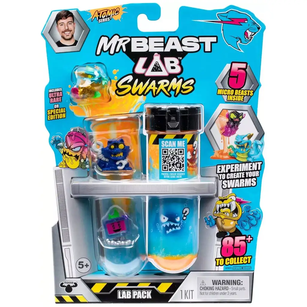 Mr. Beast: Lab Swarms Monsterlabor mit Reagenzglas 5er-Set Serie 2