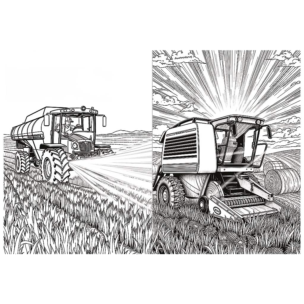 Malbuch für Traktoren und landwirtschaftliche Maschinen – Trefl kép 2