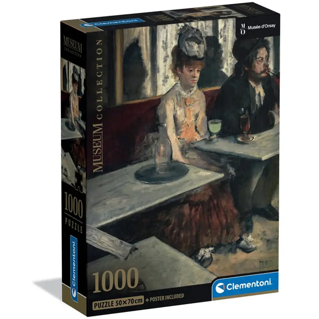 Museum Collection: Edgar Degas - In einem Café 1000-teiliges Puzzle mit Poster - Clementoni