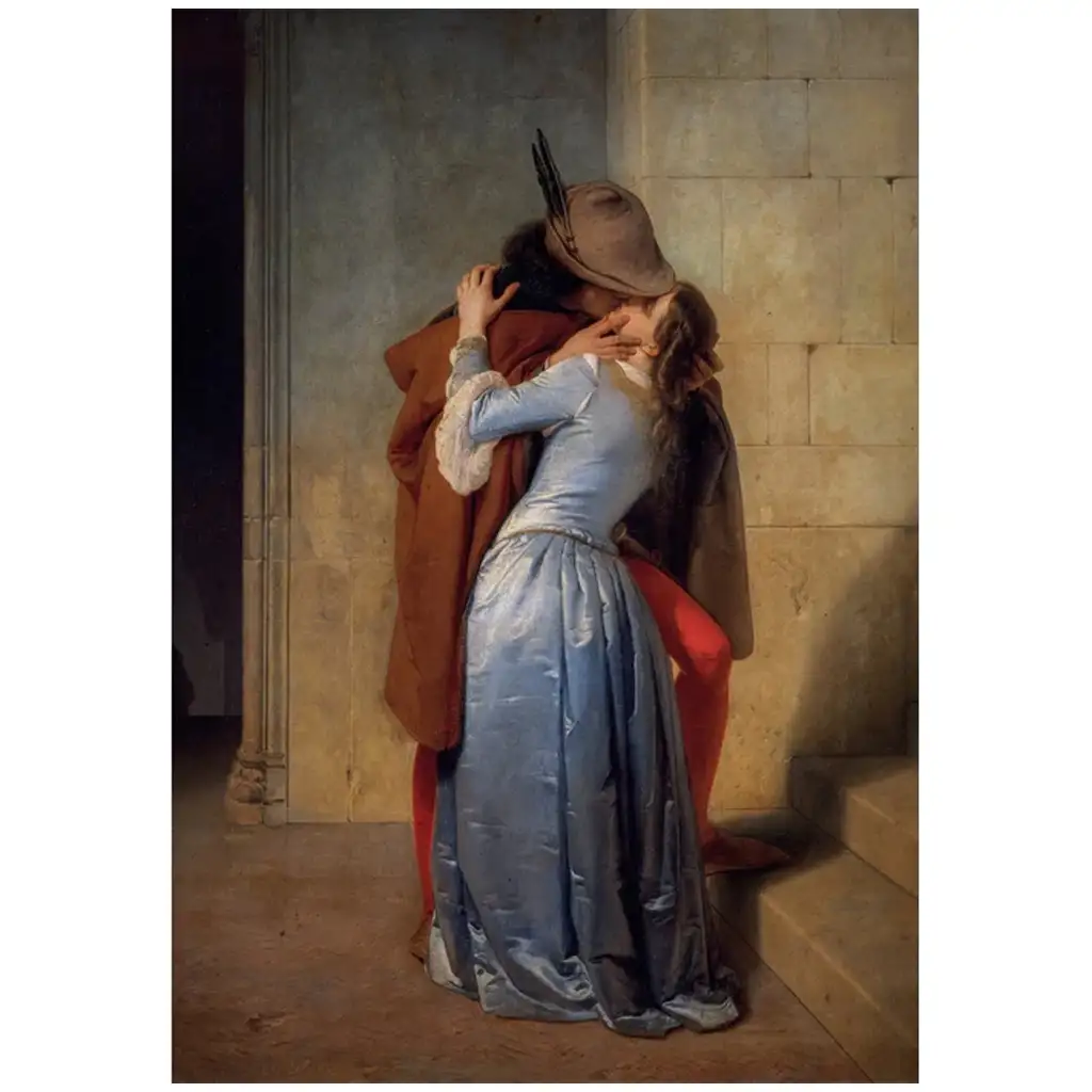 Museum Collection: Hayez - Der Kuss HQC 1000-teiliges Puzzle mit Poster - Clementoni kép 2