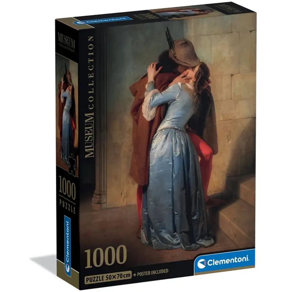 Museum Collection: Hayez - Der Kuss HQC 1000-teiliges Puzzle mit Poster - Clementoni kép 1