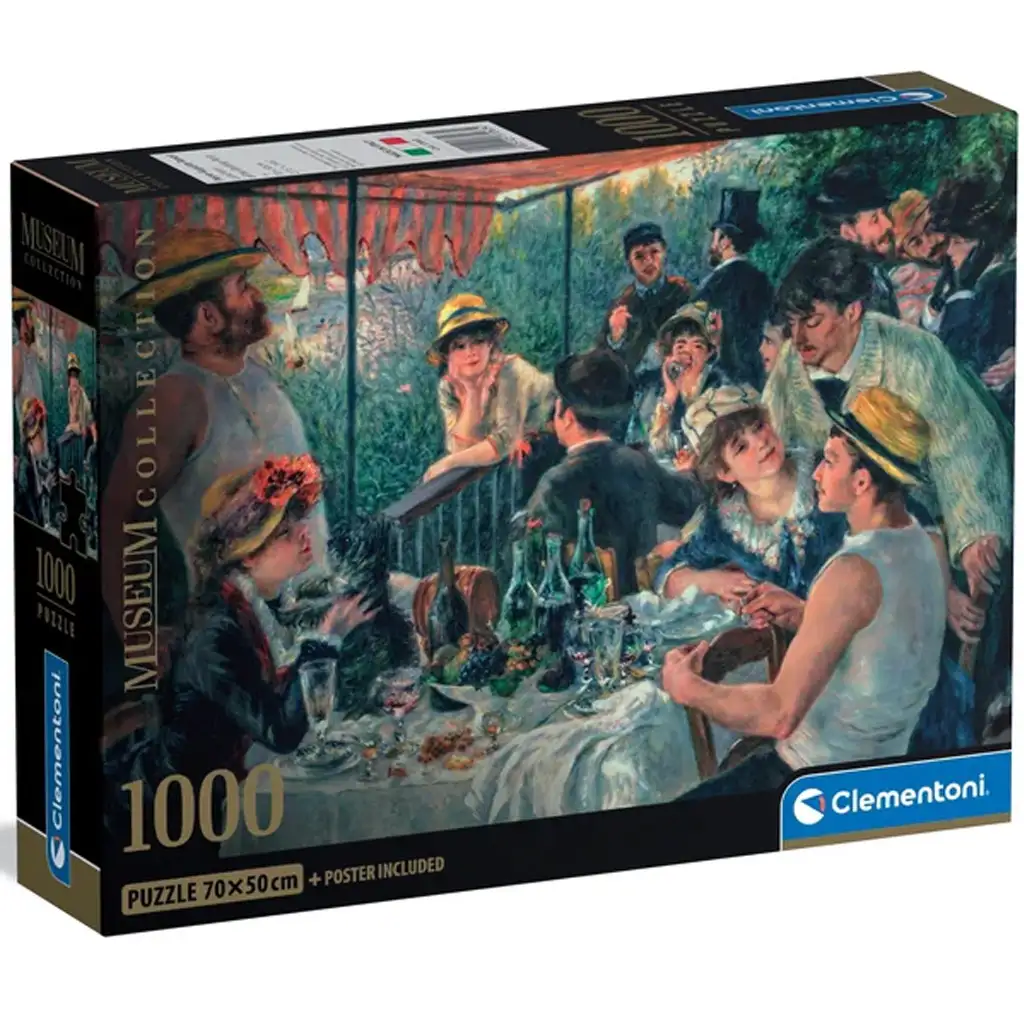 Museum Collection: Renoir - Das Frühstück der Ruderer HQC 1000-teilige Puzzle mit Poster - Clementoni