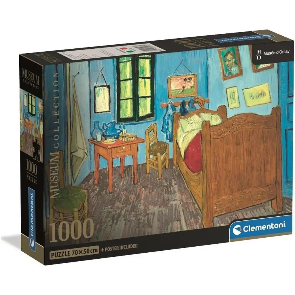 Museum Collection: Van Gogh - Van Goghs Zimmer in Arles 1000-teiliges Puzzle mit Poster - Clementoni