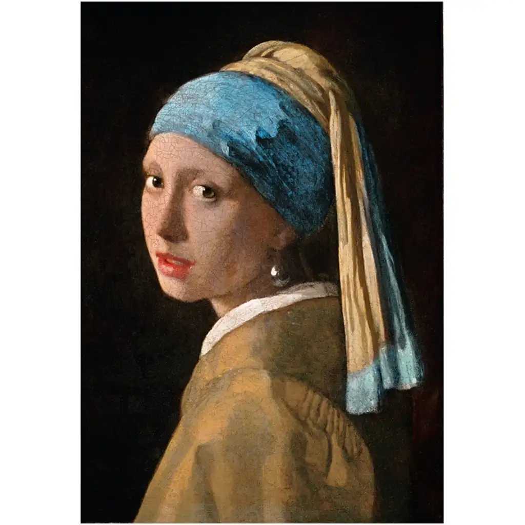 Museum Collection: Johannes Vermeer - Mädchen mit dem Perlenohrring 1000-teiliges Puzzle mit Poster - Clementoni kép 2