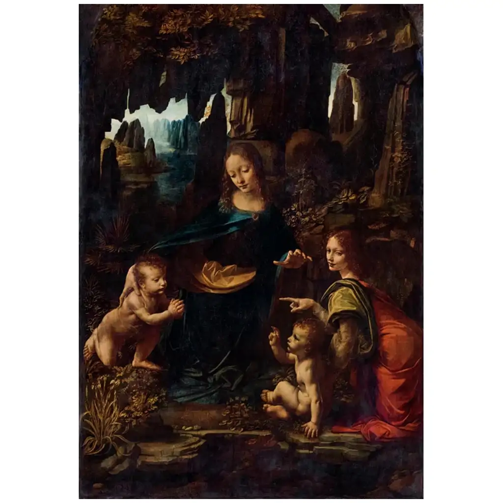 Museum Collection: Leonardo da Vinci - Die Felsgrottenmadonna 1000-teiliges Puzzle mit Poster - Clementoni kép 2