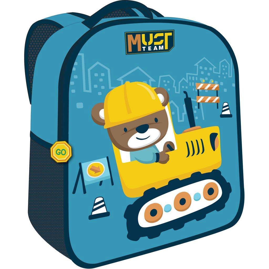 Luna: Must Team 3D Baurucksack für den Kindergarten mit Bärenmuster, 26x10x32cm