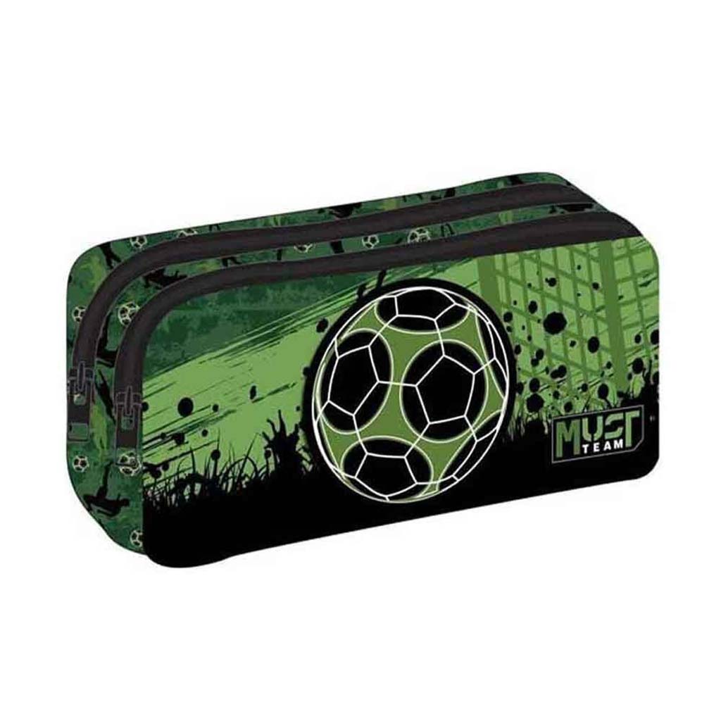 Luna: Must Team Football Pro Player zweistöckiges zylinderförmiges Federmäppchen 21x6x9 cm