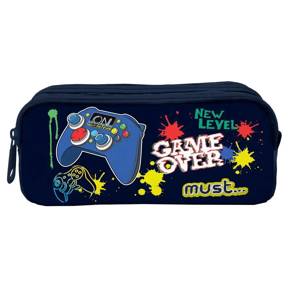 Luna: Must Game Over, zylinderförmiges, 2-stöckiges Federmäppchen