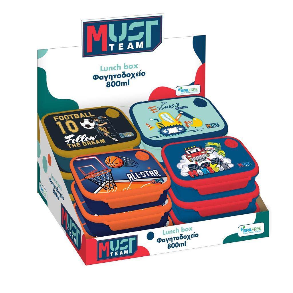 Luna: Must Team Jungen Kunststoff-Brotdose, verschiedene Ausführungen, 800 ml, 1 Stück