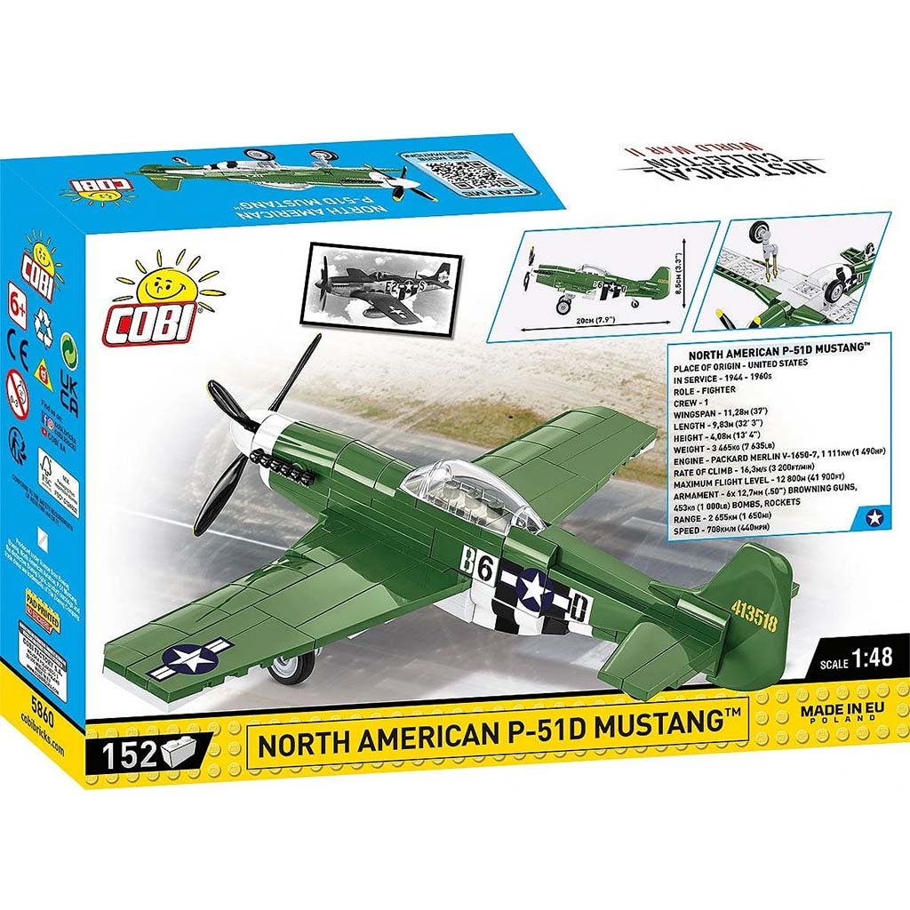 COBI: Mustang P-51D Jagdflugzeug Bausatz (5860) kép 8