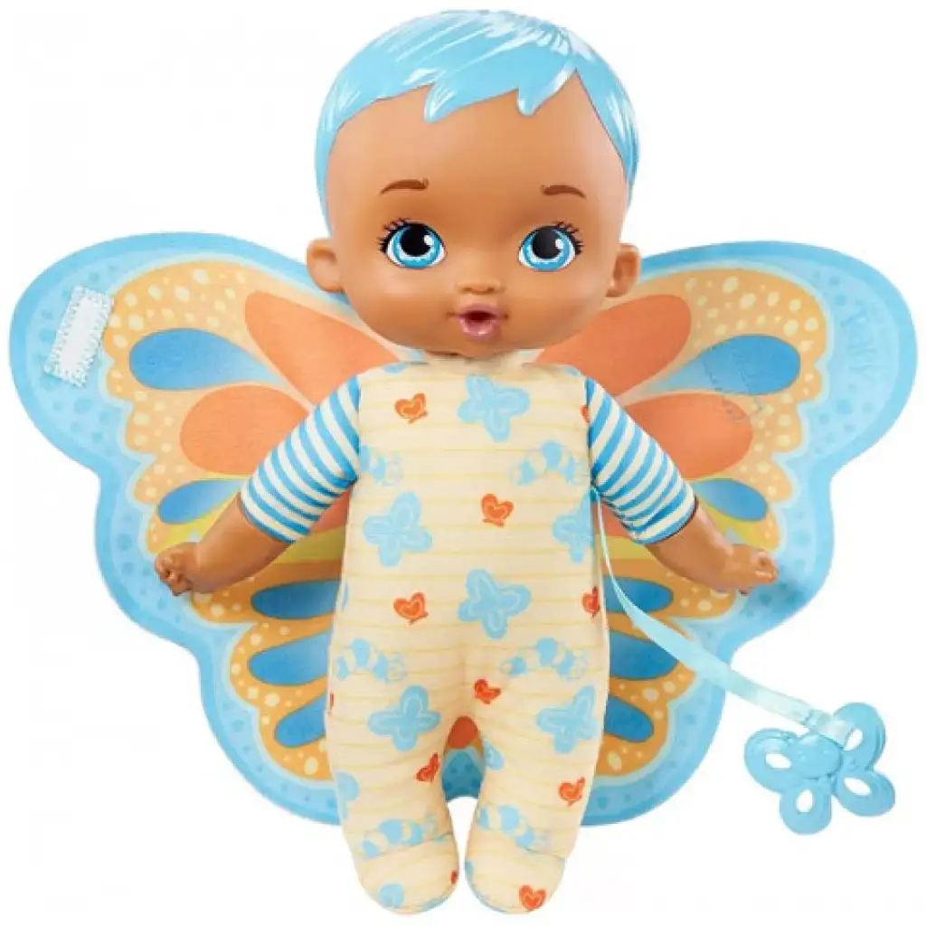 My Garden Baby: Süßes Baby kuscheliges blaues Schmetterlingsbaby 23cm - Mattel kép 2