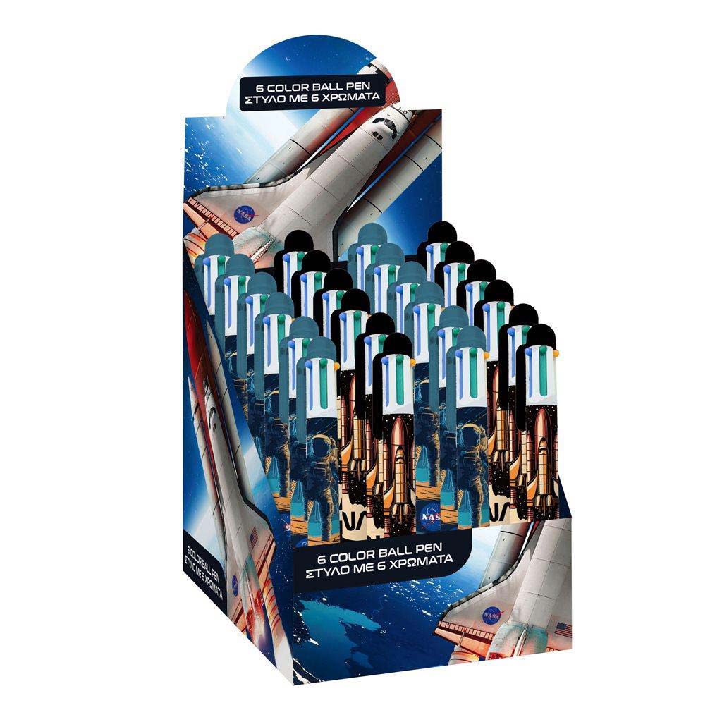 Luna: NASA 6-farbiger Kugelschreiber, verschiedene Ausführungen, 1 Stück
