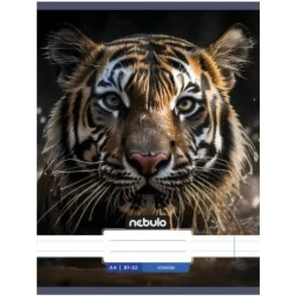 Nebulo: Tiger glattes Heft A4 80-32