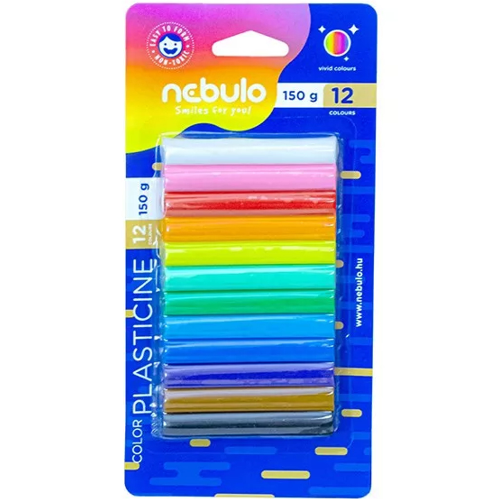 Nebulo: Buntes Knetset, 12 Stück, 150g