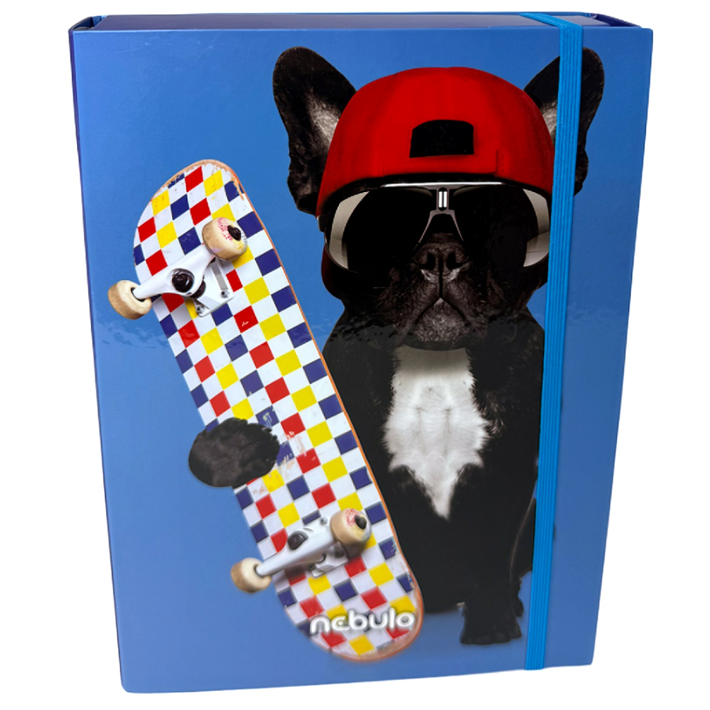 Nebulo: Heftbox A/4 Größe Skater-Bulldogge