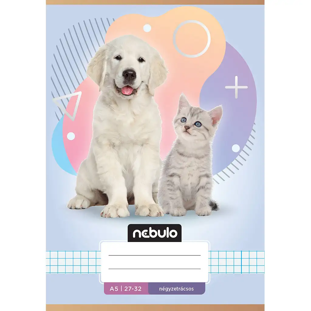Nebulo: Heft mit Hund-Katze-Muster kariert A/5 27-32