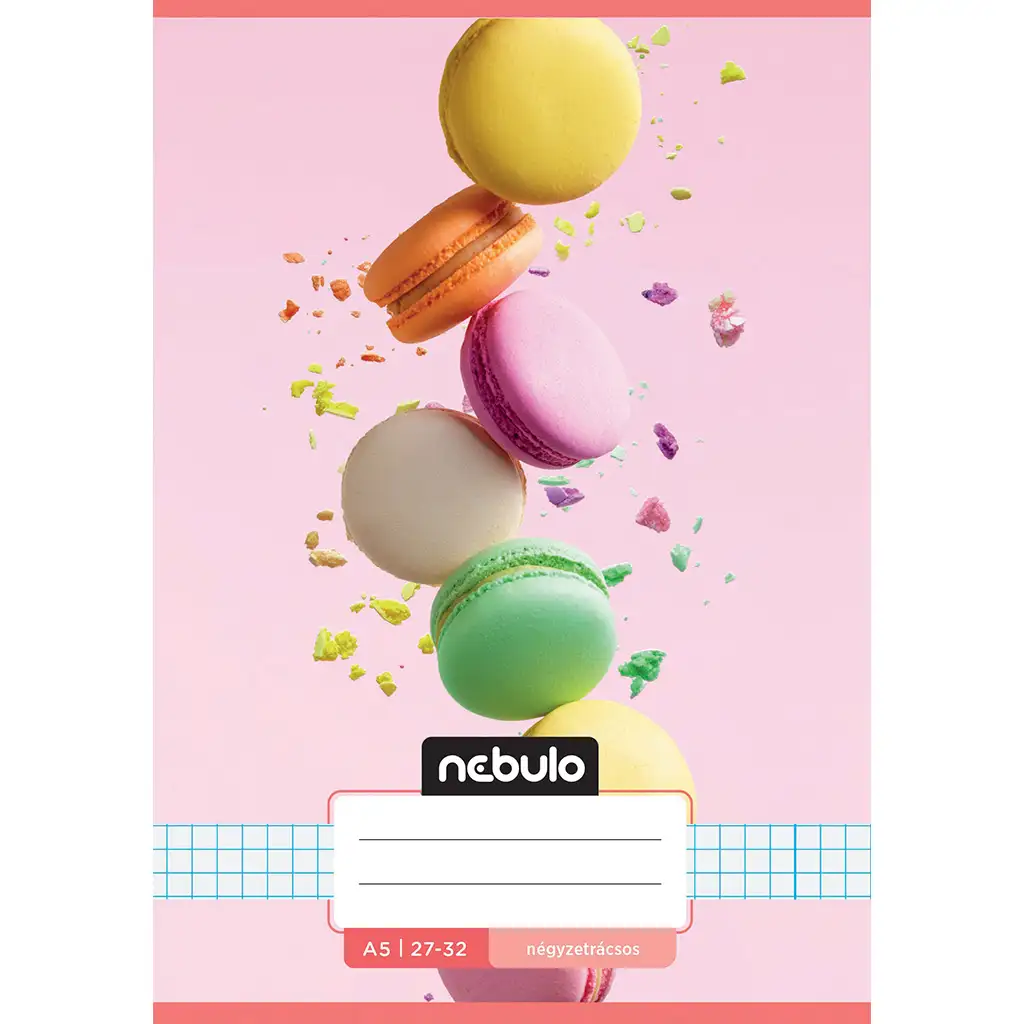 Nebulo: Kariertes Heft mit Macaron-Muster A/5 27-32