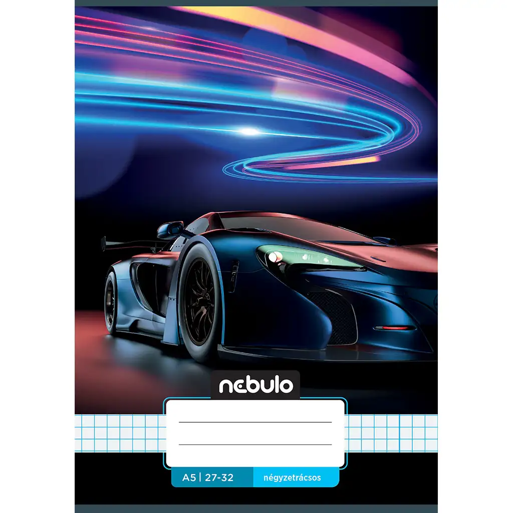 Nebulo: Neon Auto-Muster kariertes Heft A/5 27-32