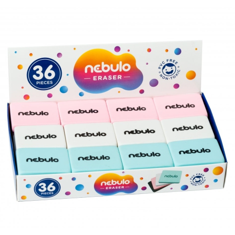 Nebulo: Pastellfarbener Radiergummi in mehreren Farbvarianten 1 Stück