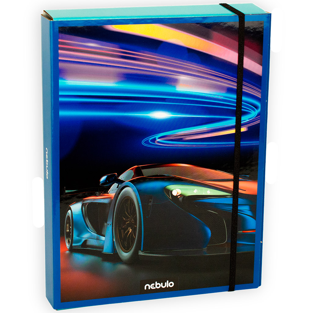 Nebulo: Wellkarton-Heftbox im A5-Format, Sportwagen