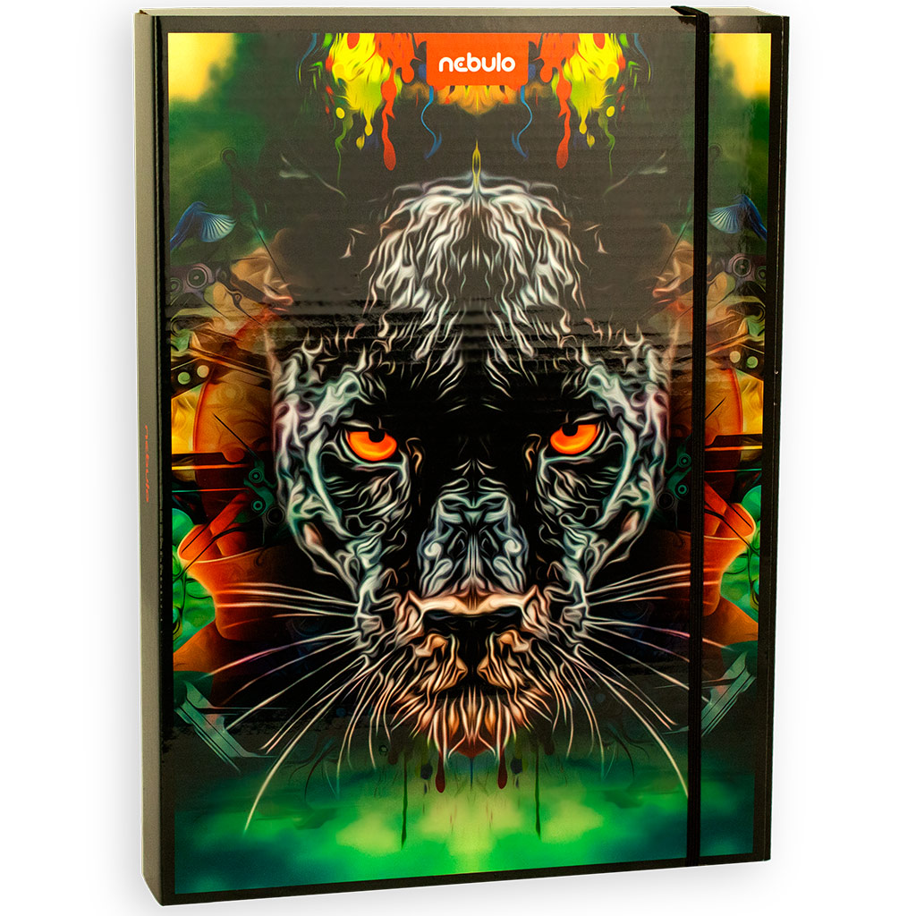 Nebulo: Wellpappe-Heftbox A4 Größe Panther