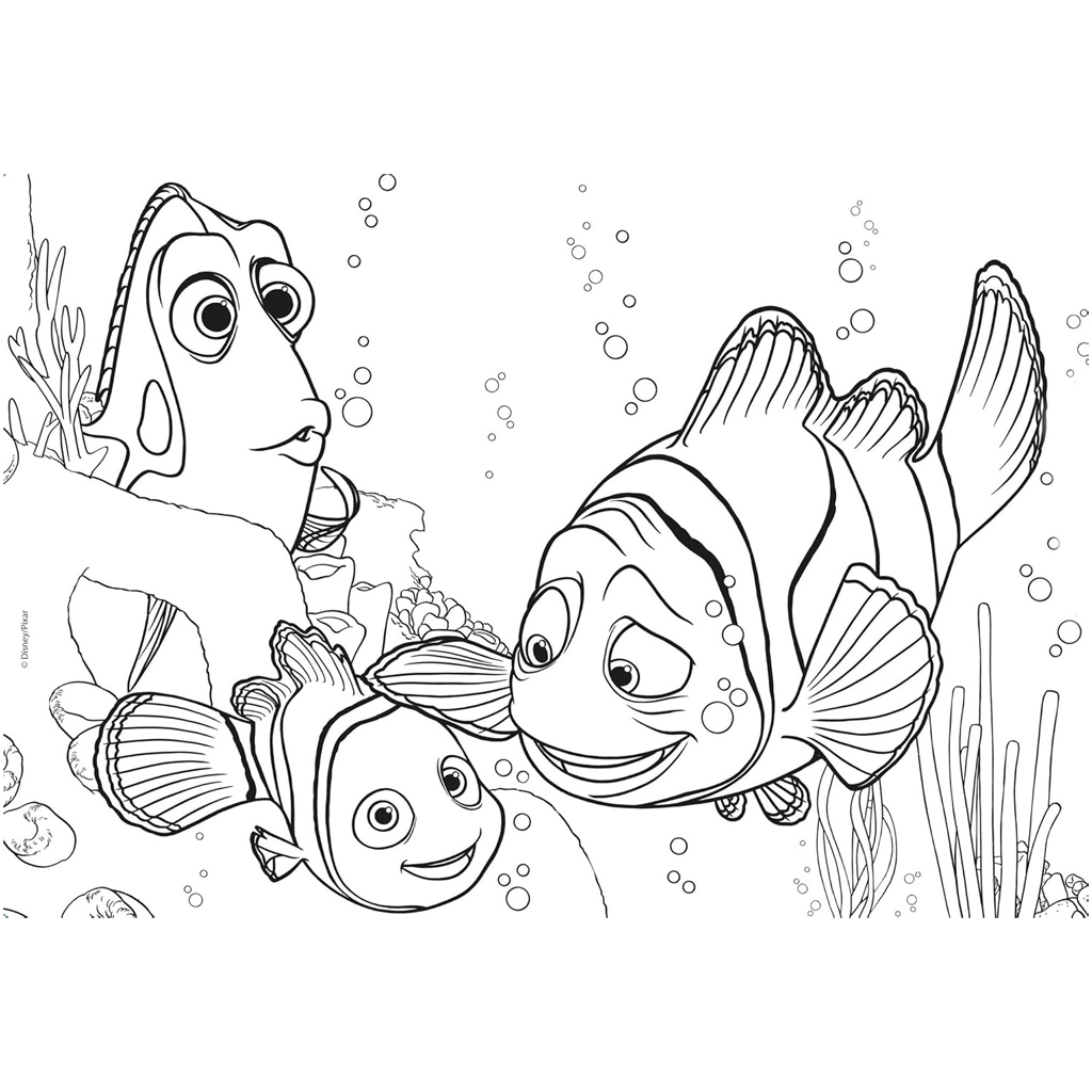 Findet Nemo 2-in-1 Puzzle und Ausmalbild, 24 Teile, 50x35cm – Lisciani kép 3