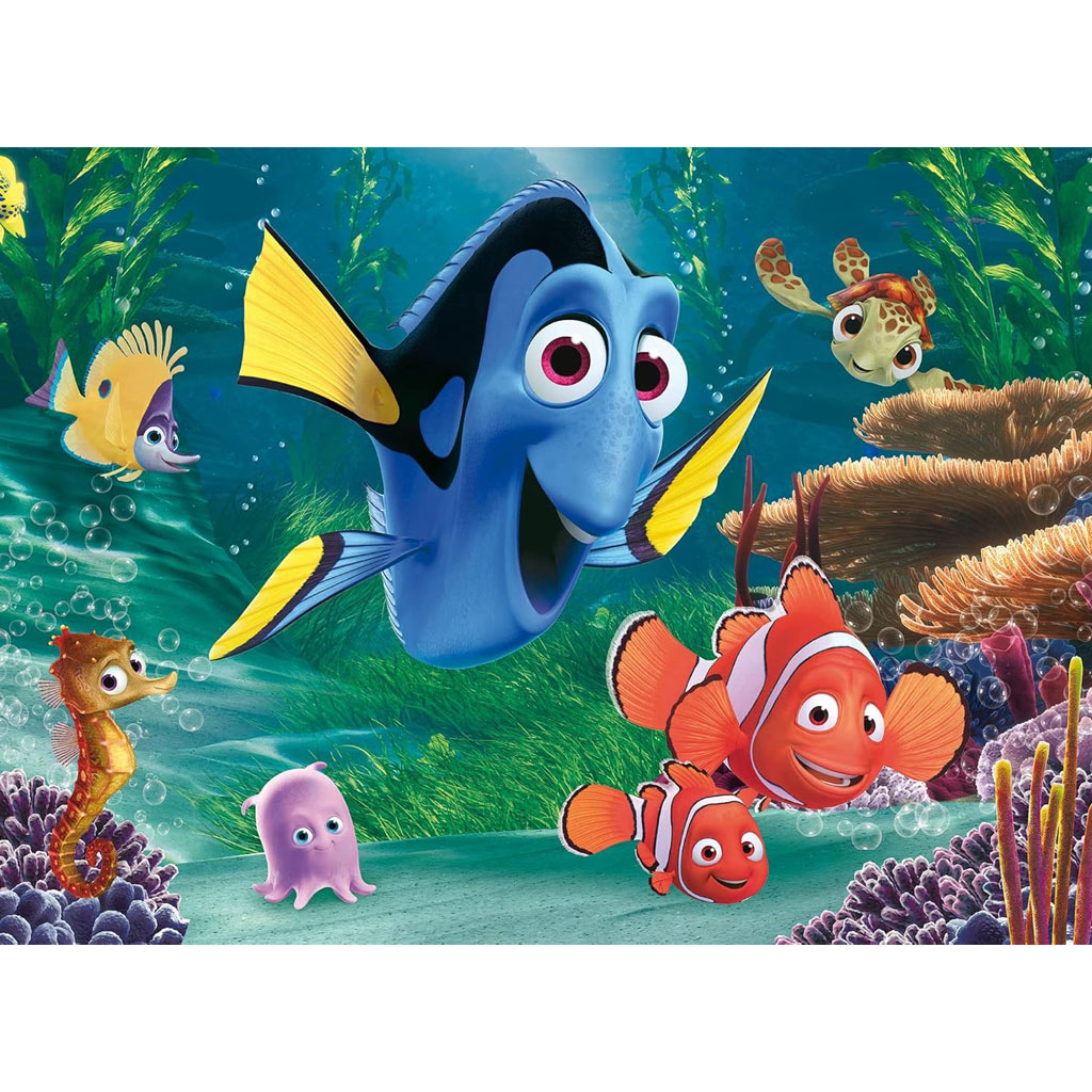 Findet Nemo 2-in-1 Eco Maxi Puzzle und Malset, 24 Teile, 70x50cm – Lisciani kép 2