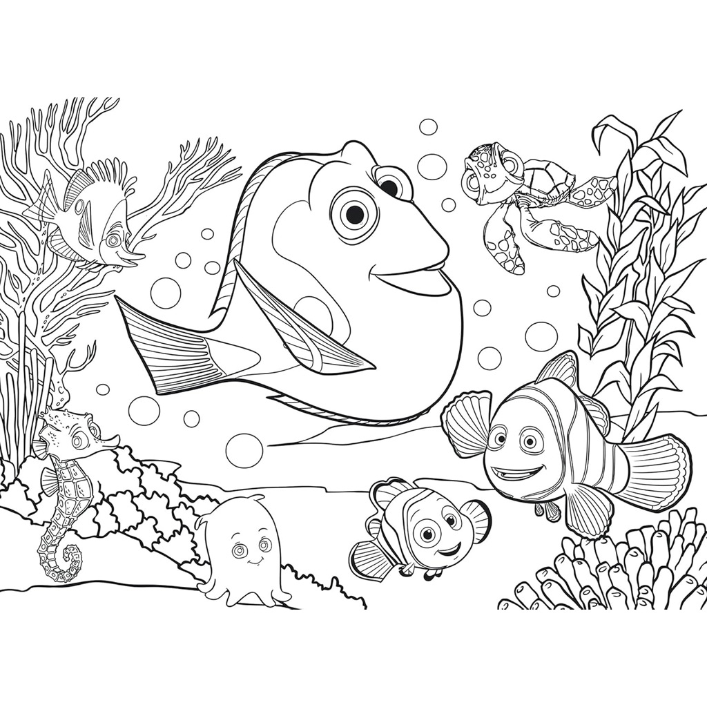 Findet Nemo 2-in-1 Eco Maxi Puzzle und Malset, 24 Teile, 70x50cm – Lisciani kép 3