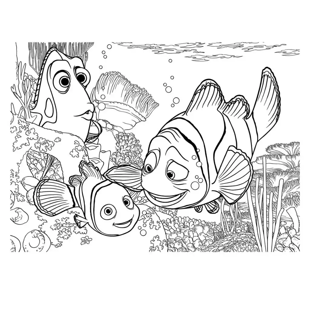 Findet Nemo 2-in-1 Maxi Puzzle mit 24 Teilen und Malbuch 70x50 cm – Lisciani kép 2