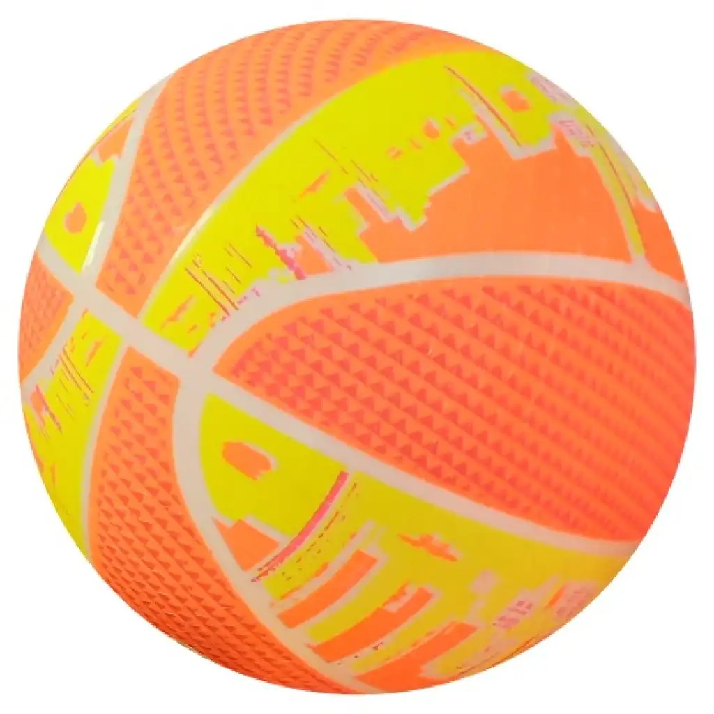 Neon-Basketball-Muster-Gummiball 22 cm in verschiedenen Varianten kép 2