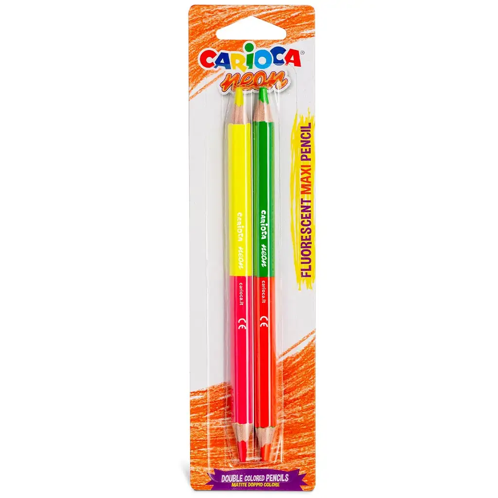 Neon doppelseitiges 2er Maxi-Buntstift-Set - Carioca