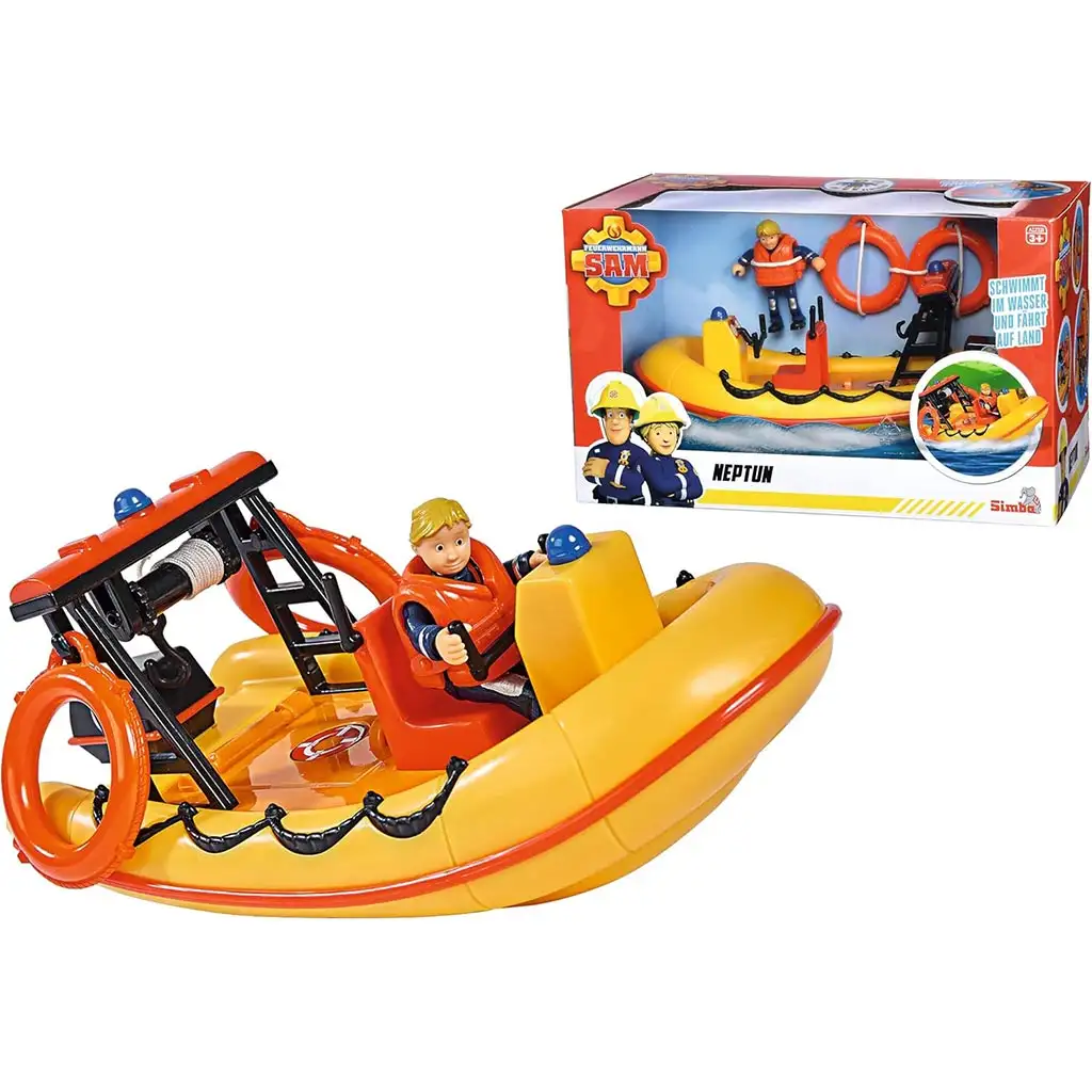Sam der Feuerwehrmann: Neptun Motorboot mit Penny Figur - Simba Toys