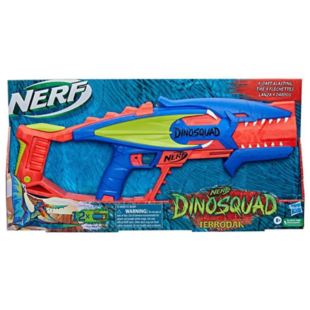 Nerf Dinosquad Terrodak szivacslövő fegyver 12 lőszerrel - Hasbro kép 1