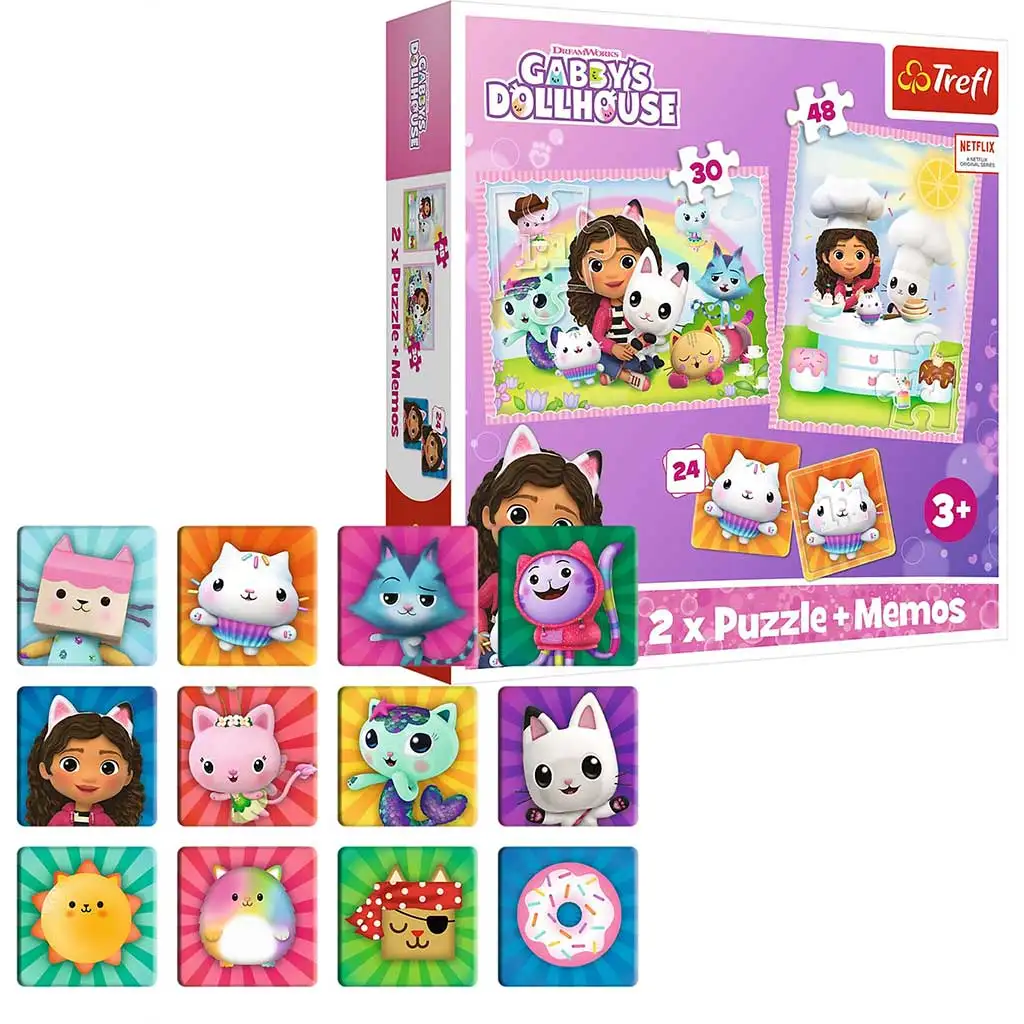 Netflix: Gabis Puppenhaus 2-in-1 Puzzle + Memory-Spiel kép 2
