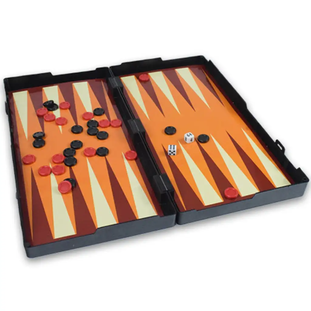 3-in-1 Kunststoff-Schachbrett mit Schach- und Damespielsteinen kép 3