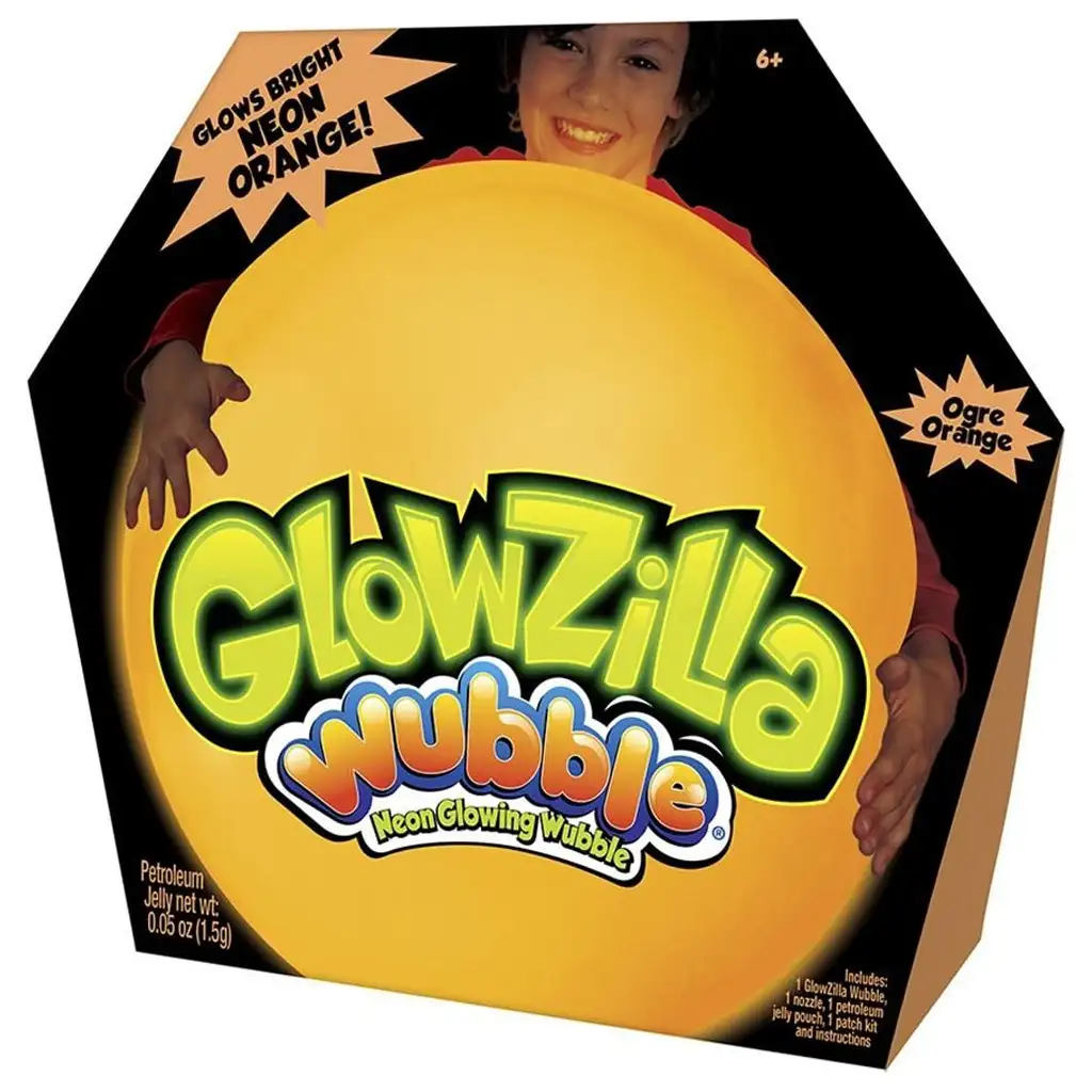 Glowzilla Wubble leuchtender Ball in Neon-Orange, 75 cm