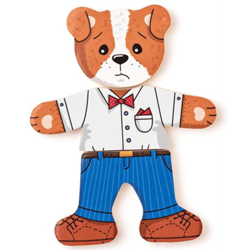 Anziehbarer Hund Holzpuzzle 18-teilig - Woodyland kép 2