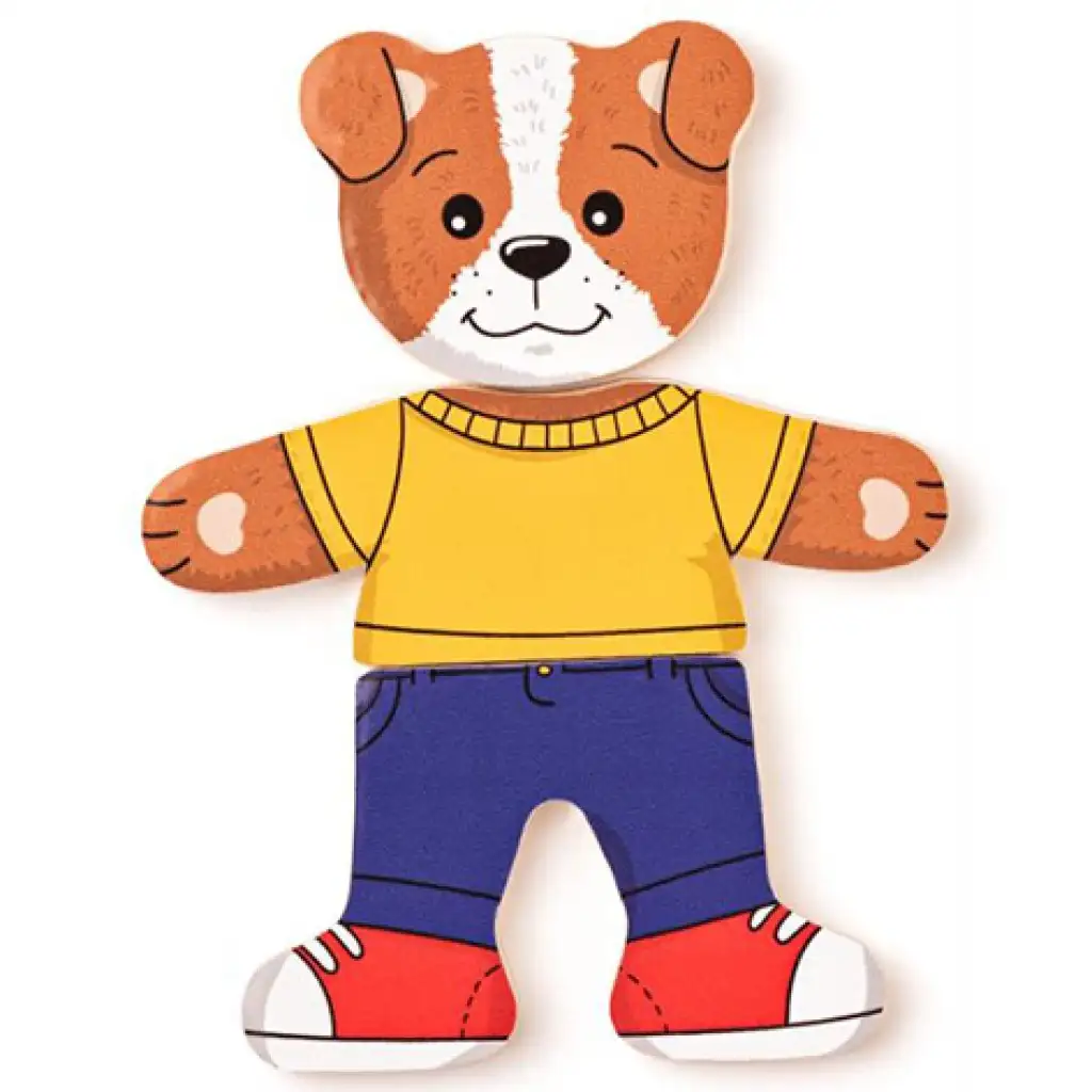 Anziehbarer Hund Holzpuzzle 18-teilig - Woodyland kép 3