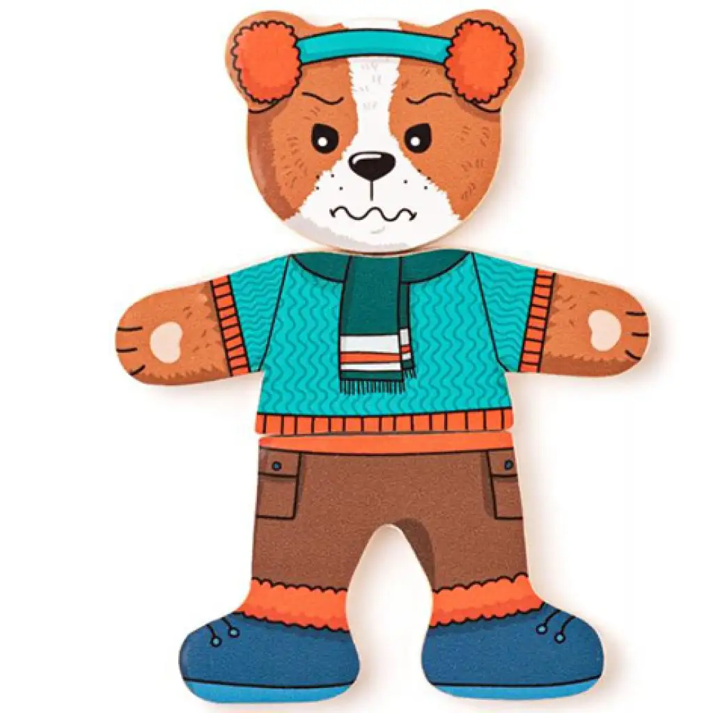 Anziehbarer Hund Holzpuzzle 18-teilig - Woodyland kép 4