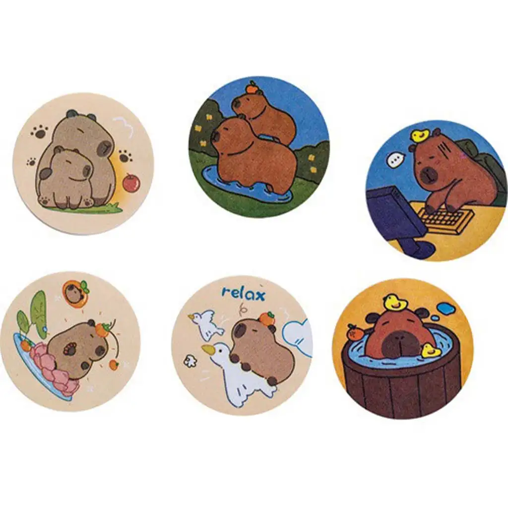 Capybara Mini-Haftnotizblock 45x45mm, 50 Blatt, verschiedene Ausführungen, 1 Stück