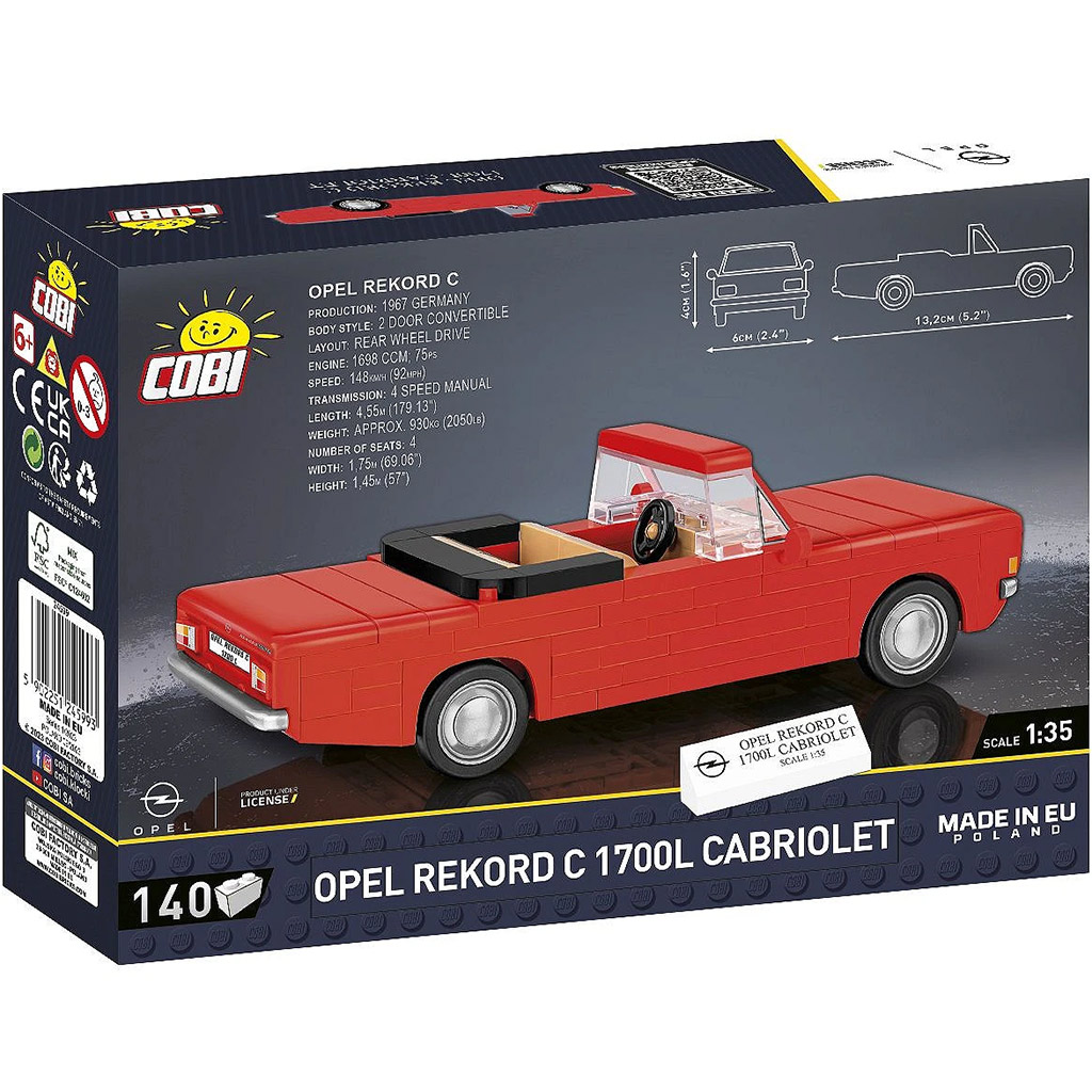 COBI: Opel Rekord C 1700 L Cabrio Bausatz (24599) kép 3