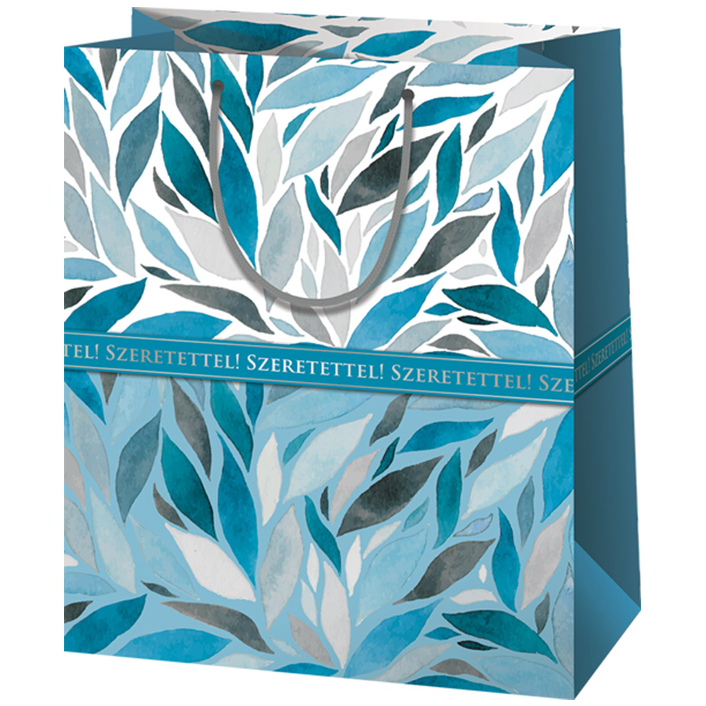 Cardex: Geschenkstasche in gigantischer Größe mit der Aufschrift "Mit blauer Liebe!" 40x20x55 cm