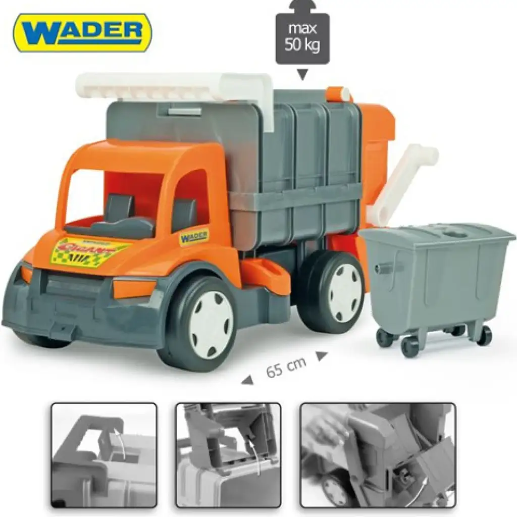 Riesige Müllwagen 65cm - Wader kép 2