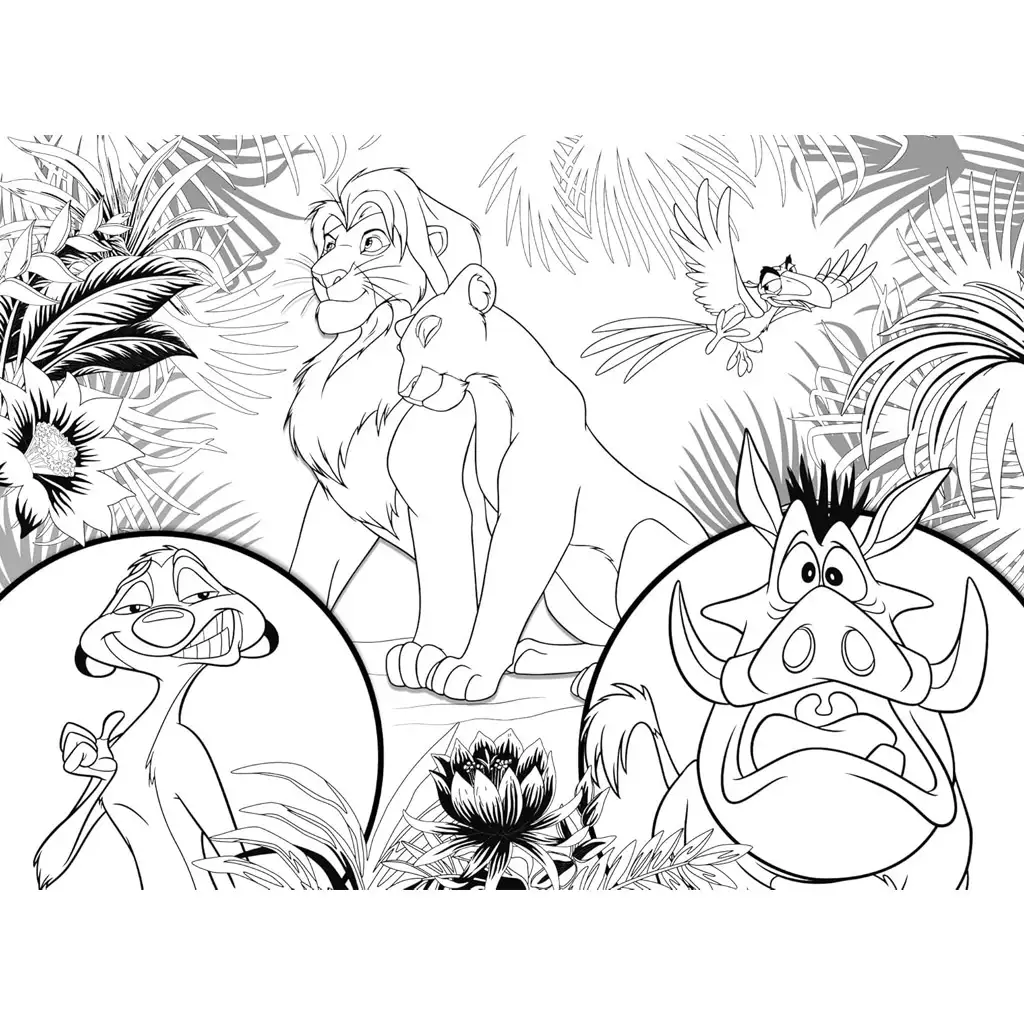 Der König der Löwen 2-in-1 24-tlg. Eco-Mini-Puzzle und Malbuch 35x25cm – Lisciani kép 3