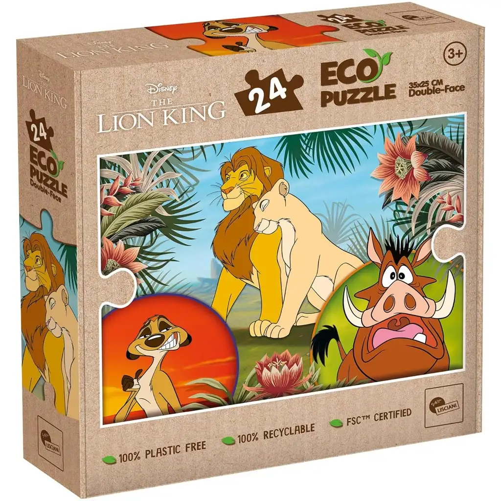 Der König der Löwen 2-in-1 24-tlg. Eco-Mini-Puzzle und Malbuch 35x25cm – Lisciani