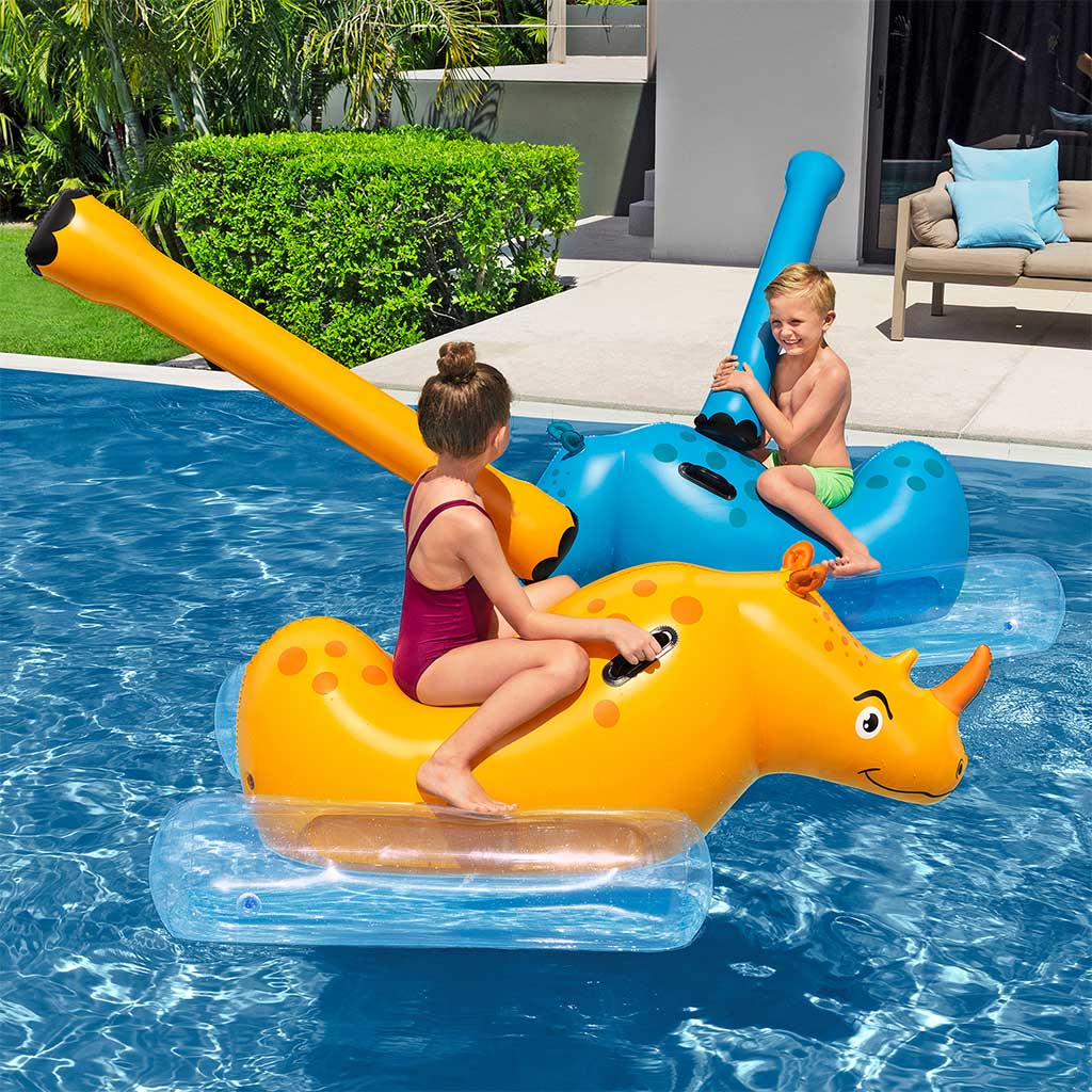 Bestway: Kids Rhino Orrszarvús medencejáték 2db gyerekeknek 148x89x61cm kép 3