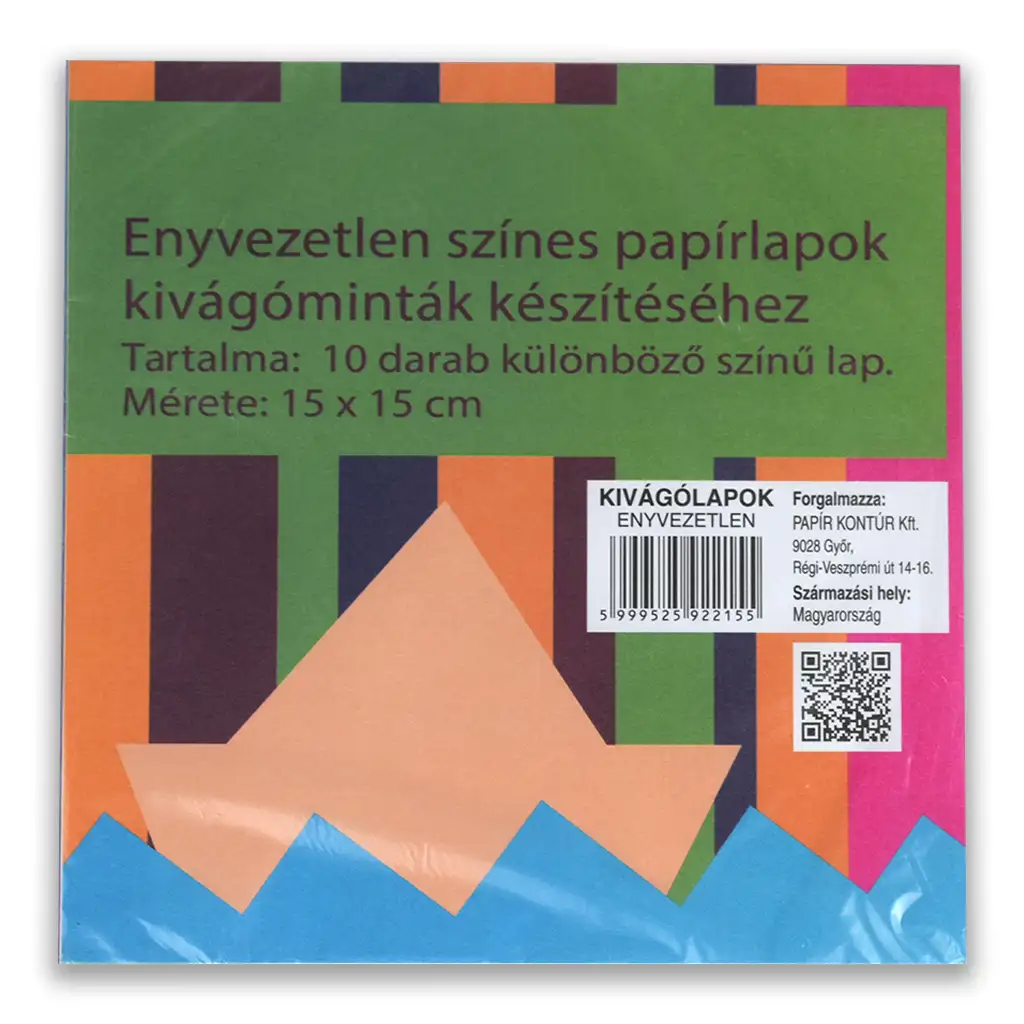 Enyvezetlen kivágólap szett 15x15cm 10db-os kép 1
