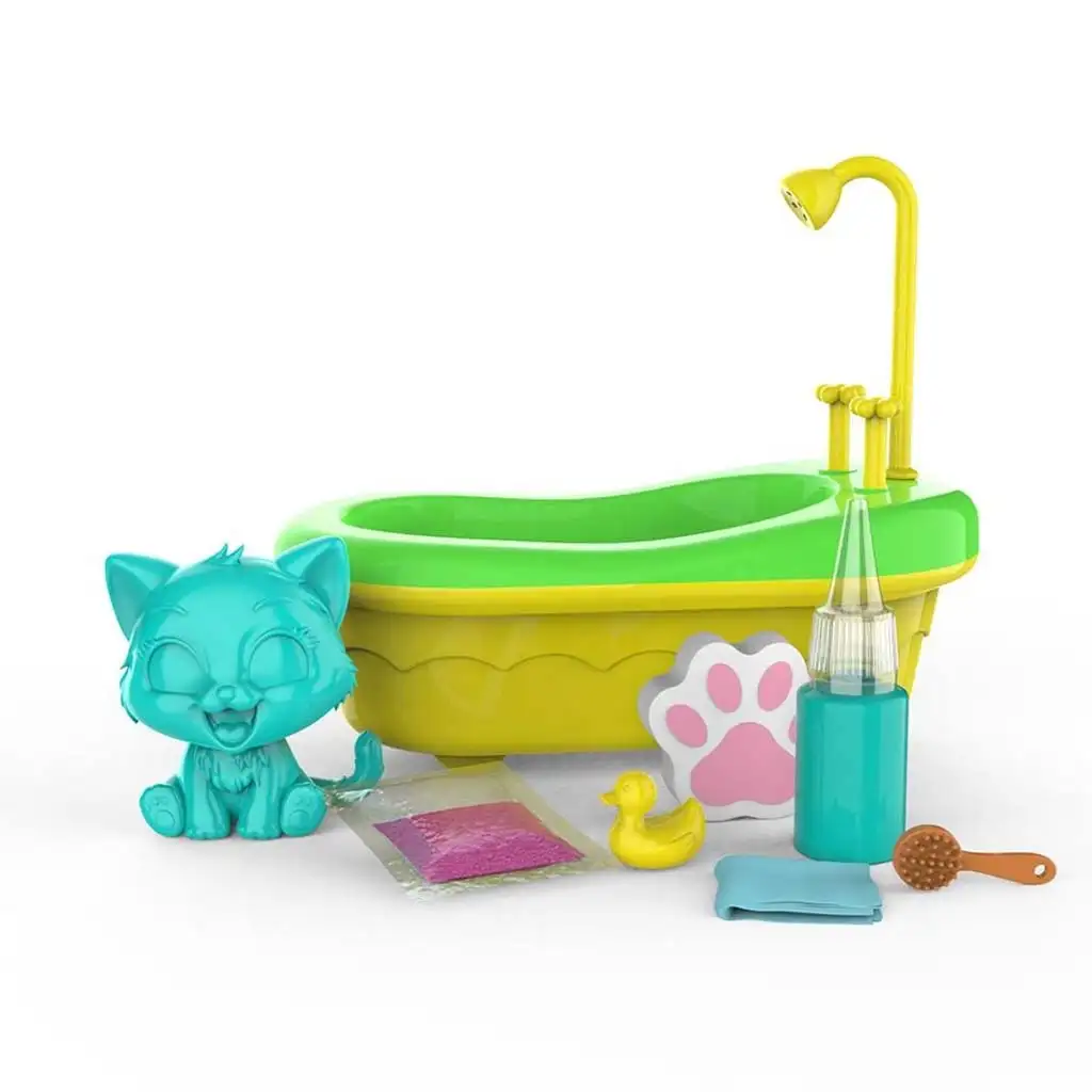 Washy Friends: Farbwechsel-Badekatzen mit Wanne und Zubehör - Cirmi kép 2