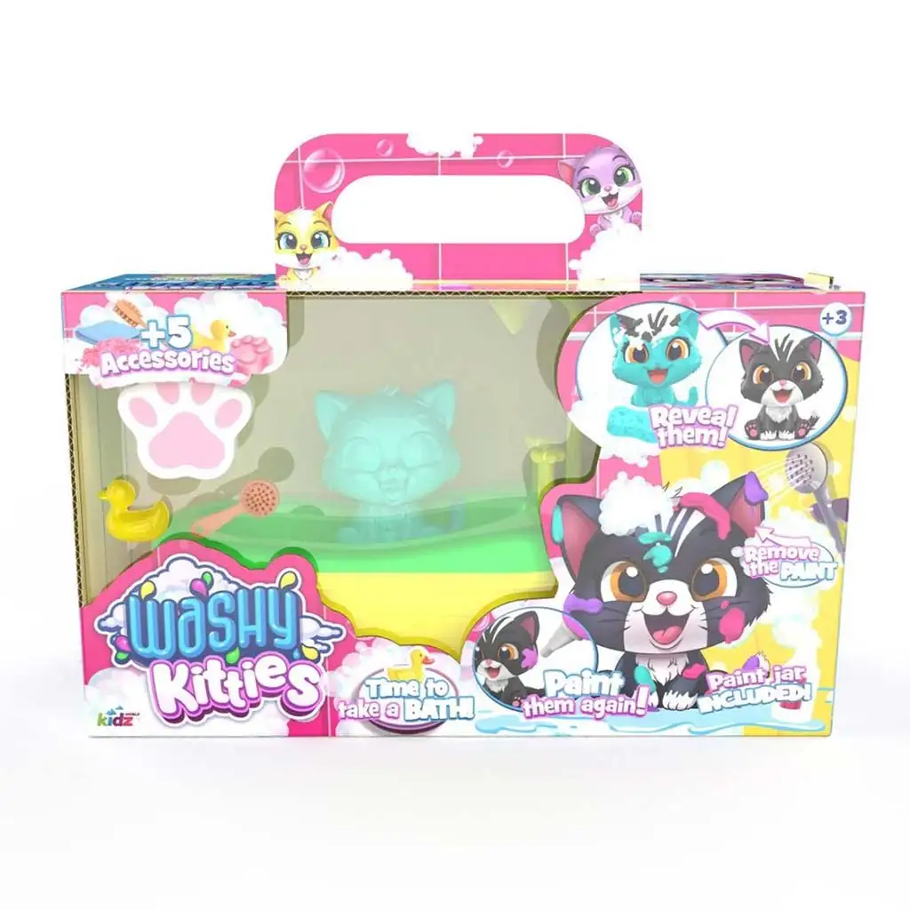 Washy Friends: Farbwechsel-Badekatzen mit Wanne und Zubehör - Cirmi
