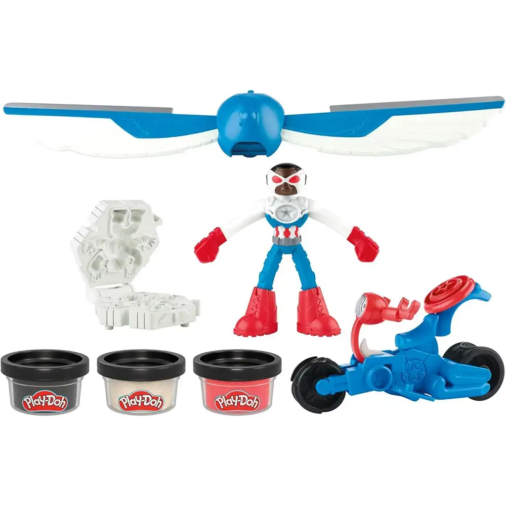 Play-Doh: Marvel Captain America Moto Slicer Spielset - Hasbro kép 2